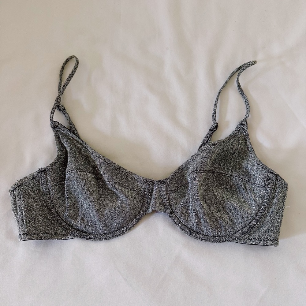 Triangl silver sparkle set